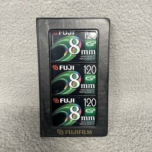 NIB‎ Lot of 3 Fuji Film 8mm Video Cassette Tapes 120 High Quality Sealed